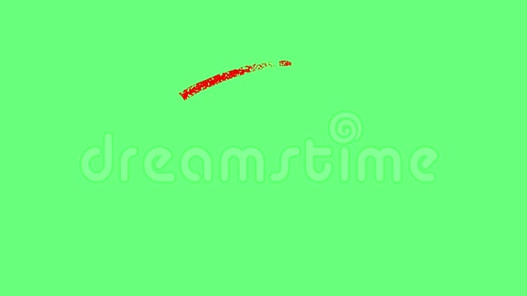 红色圆圈画在绿色屏幕上视频的预览图