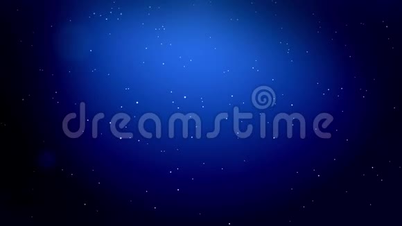 美丽的三维雪花漂浮在空气中的蓝色背景用作圣诞节新年贺卡或冬季主题的动画视频的预览图