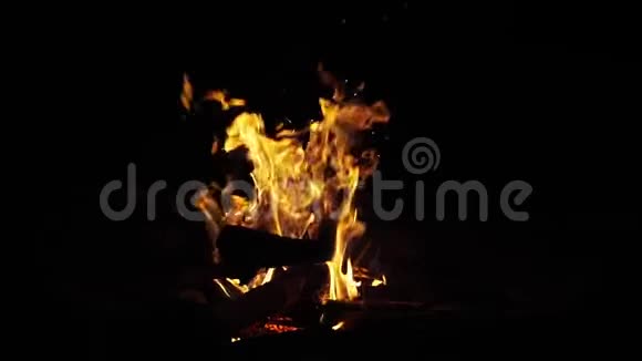 篝火篝火马赛马拉公园的营地视频的预览图