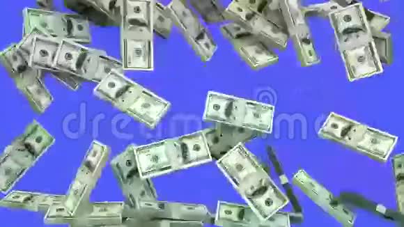 美元在下跌过渡逼真的动画绿色屏幕画面视频的预览图