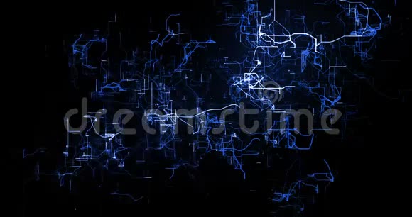 抽象数字垂直和水平电动蓝线背景移动技术视频的预览图