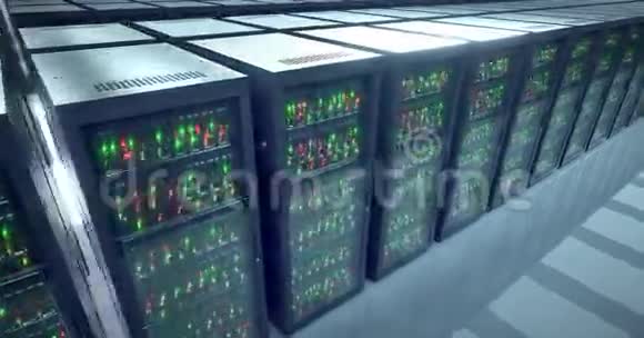 服务器机架现代数据中心云计算4kUHD视频的预览图