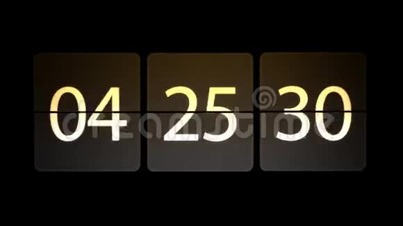 时钟设置在五点钟开始倒计时混乱的移动时钟视频的预览图