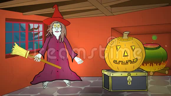 万圣节女巫之家1没有标题卡通视频的预览图