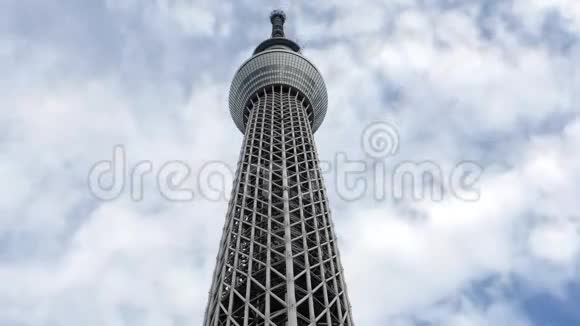 日本东京天树娱乐塔时间流逝日本东京视频的预览图