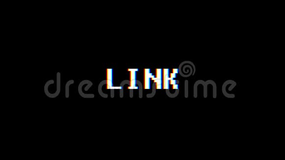 更新视频游戏LINK文字计算机电视故障干扰噪声屏幕动画无缝循环新质量视频的预览图