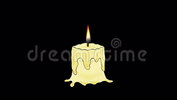 燃烧蜡烛透明阿尔法纸箱视频的预览图