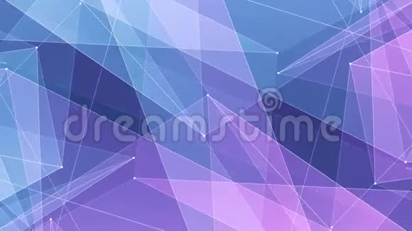 抽象对称蓝色主题多边形形状网亮云动画背景新质量动态技术视频的预览图