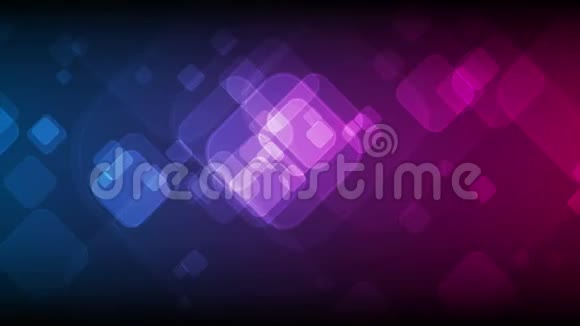 蓝紫色抽象几何方块视频动画视频的预览图
