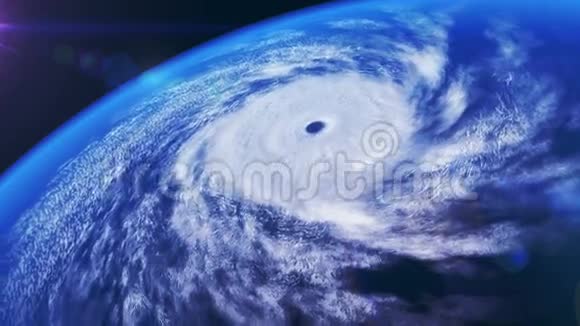 飓风覆盖海洋三维动画视频的预览图