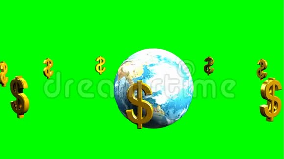 美元符号在地球周围旋转视频的预览图