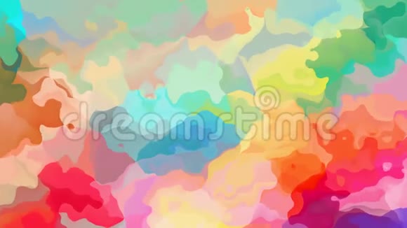 彩色彩色彩色无缝环视频动画水彩画效果彩虹全彩色光谱洋红视频的预览图