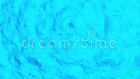 蓝色低聚振动表面作为时尚背景蓝色多边形几何振动环境或脉动视频的预览图