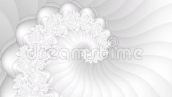 白色分形螺旋无缝环视频的预览图