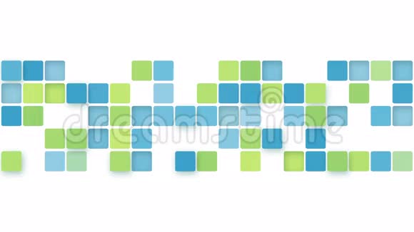 蓝色和绿色框抽象背景循环4k4096x2304视频的预览图