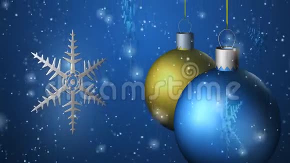 圣诞背景无缝环蓝色视频的预览图