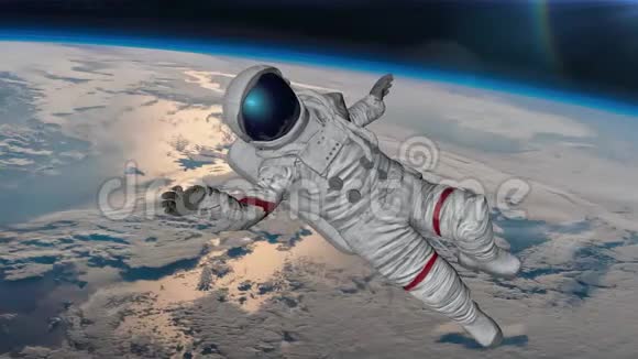 宇航员撞击地球由美国宇航局提供的这段视频的元素3D绘制视频的预览图