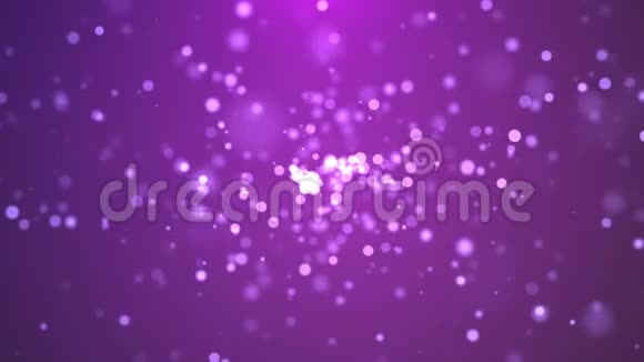 在紫色上移动白色粒子视频的预览图