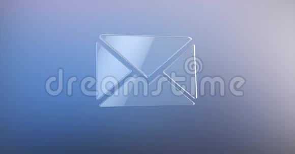 信封玻璃三维图标视频的预览图