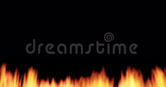 黑色背景下的火焰墙循环视频的预览图