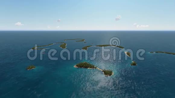 ocezn热带岛屿的鸟瞰图视频的预览图