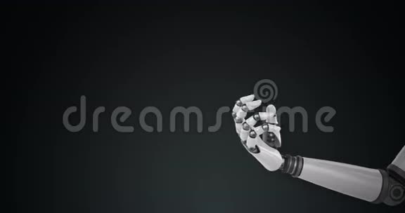 黑色背景下的机器人手呈现多边形结构视频的预览图