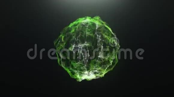 丛的绿色抽象球病毒视频的预览图