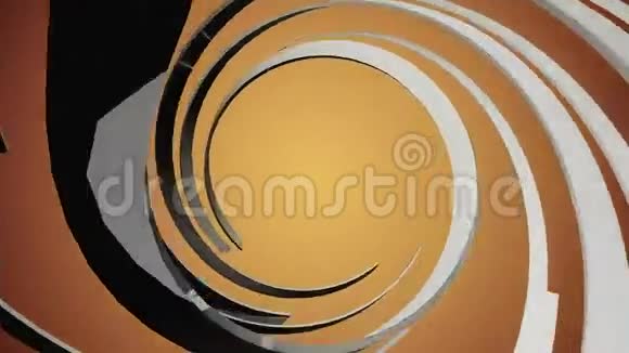 橙色背景螺旋黑色形状视频的预览图