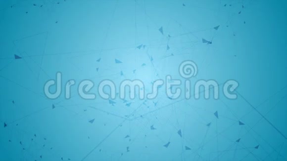 蓝色多边形通信技术网络视频动画视频的预览图