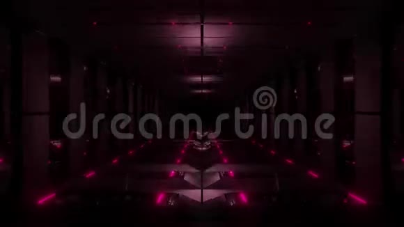 红色隧道走廊三维渲染插图背景壁纸运动背景vj环视频的预览图
