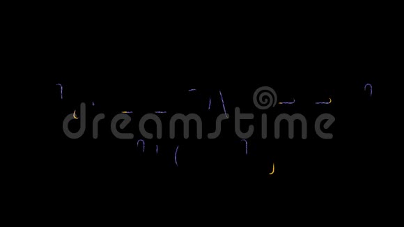 万圣节之夜深蓝色和黄色的动画字母视频的预览图