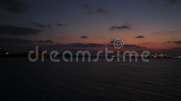阿布扎比美丽的日落视频的预览图