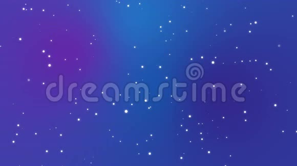 带有淡粉色恒星的紫色蓝色渐变背景的银河动画视频的预览图