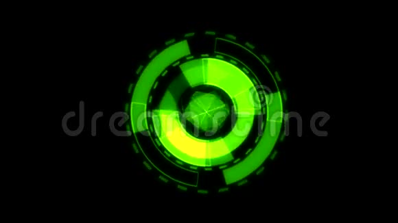 接口数据装载机绿色发光圆形包括阿尔法频道视频的预览图
