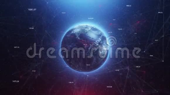 太空中的地球和八卦的抽象世界视频的预览图