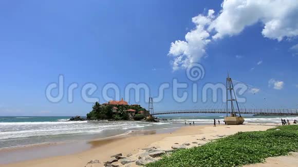 异国情调的马拉海滩斯里兰卡视频的预览图