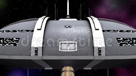 货物进入太空船的未来动画视频的预览图