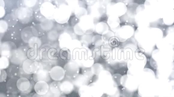 白色灰色向上移动抽象闪烁发光闪光尘埃粒子环视频的预览图