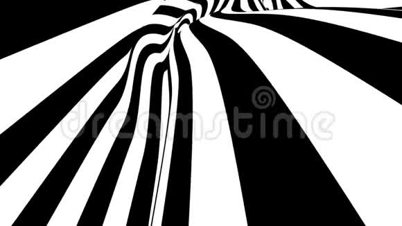 抽象黑白条纹光学错觉三维几何形状视频的预览图