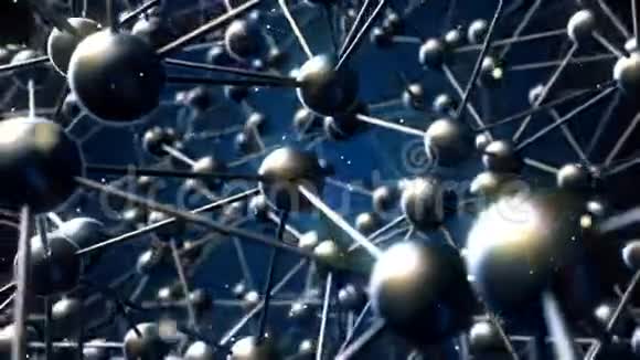抽象CGI运动图形和分子键视频的预览图