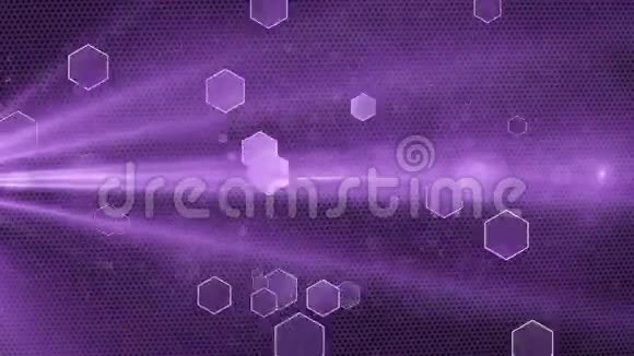 摘要蜂窝背景紫视频的预览图