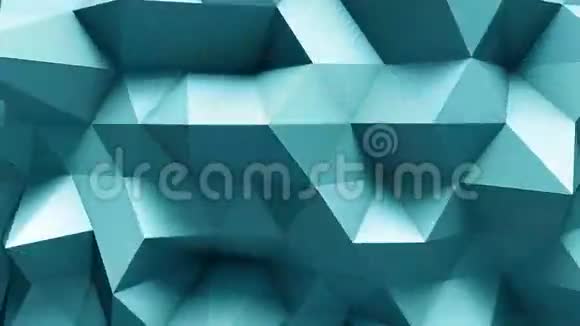 蓝色多边形的几何曲面计算机生成无缝环路抽象运动背景视频的预览图