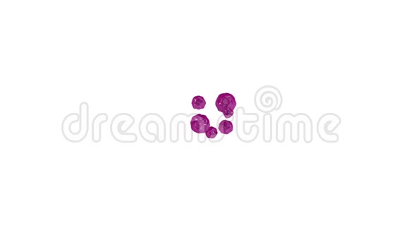 大量的紫色油漆滴在白色的表面上它是污渍留下大的斑点造成大的飞溅和视频的预览图