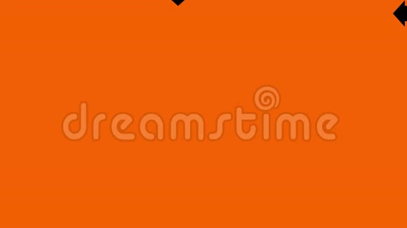 橙色背景下的黑色箭头平面动画视频的预览图