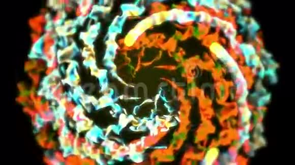 动画彩色螺旋图案4K视频的预览图