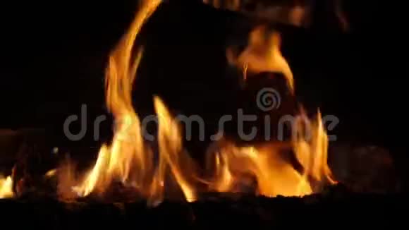篝火篝火肯尼亚马赛马拉公园的营地视频的预览图