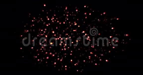圣诞节的数字闪光在黑色背景上闪耀着金色的粒子爆炸节日的圣诞节喜庆视频的预览图