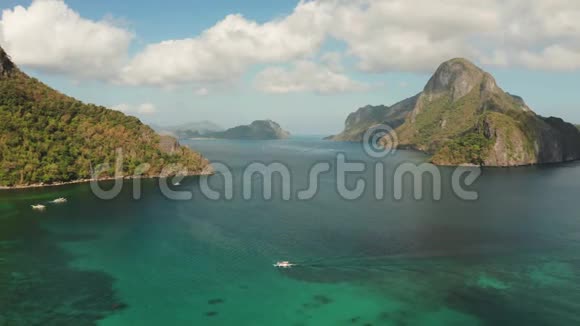 菲律宾巴拉望ElNido热带岛屿海景视频的预览图