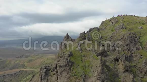 冰岛景观鸟瞰图视频的预览图