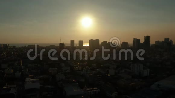 菲律宾首都马尼拉鸟瞰视频的预览图
